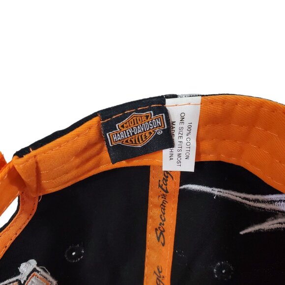 Rare Vintage 1999 Harley Davidson Motorcycles SCREAMIN EAGLE Flames Hat Cap - Picture 12 of 13